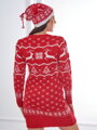 Karácsonyi szett 1004 ruha + sapka + terdzokni piros