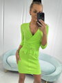 Női mini ruha  69997 neon zöld színben