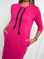 Dámske pohodlné šaty v ružovej farbe 9438