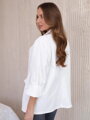 Női elegáns 6253Y ekrü gombos kabát