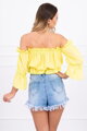 Nyári női CROP TOP - KS sárga