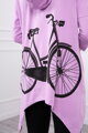 Mikina s potlačou bicykla  9139 fialová