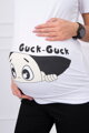Dámske tehotenské tričko biele 2992