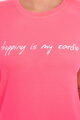 Dámske tričko s nápisom  65297 ružové neón 