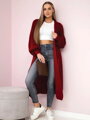 Dámsky dlhý kardigán IT-8 burgundy