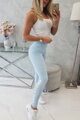 Sportos női leggingsz BROOKLYN kék