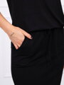 Čierne šaty s krátkym rukávom 9074