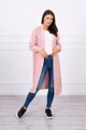 Pletený sveter / kardigán 2019-2 v ružovej farbe