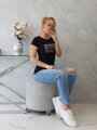Rövid ujjú női póló MILANO 67838 fekete