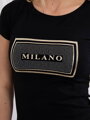 Rövid ujjú női póló MILANO 67838 fekete