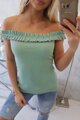 Fodros női top 9096 menta