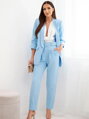 Dámsky kostým nohavice + sako 80172K v babyblue farbe 