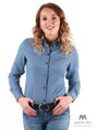 VERSABE Sportos és elegáns farmer ing, pontokkal VS-DK 1736