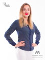 VERSABE Sötétkék pontozott női ing Slim-Fit VS-DK1606