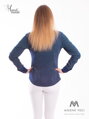 VERSABE Sötétkék pontozott női ing Slim-Fit VS-DK1606