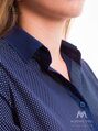 VERSABE Sötétkék pontozott női ing Slim-Fit VS-DK1606