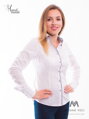 VERSABE Fehér női ing, fekete szegély Slim-Fit VS-DK1608