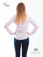 VERSABE Fehér női ing, fekete szegély Slim-Fit VS-DK1608