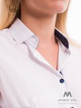 VERSABE Fehér női ing pontozott szegéllyel Slim-Fit VS-DK1610
