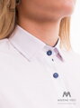 VERSABE Fehér női ing pontozott szegéllyel Slim-Fit VS-DK1610