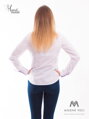 Fehér női ing virágos gallérral Slim-Fit VS-DK1611