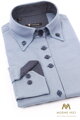 VERSABE Sportos és elegáns farmer ing, pontokkal VS-DK 1736