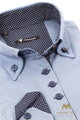 VERSABE Sportos és elegáns farmer ing, pontokkal VS-DK 1736