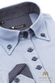 VERSABE Sportos és elegáns farmer ing, pontokkal VS-DK 1736