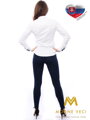 VERSABE Fehér női ing pontozott szegéllyel Slim-Fit VS-DK1610