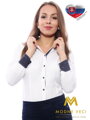 VERSABE Fehér női ing pontozott szegéllyel Slim-Fit VS-DK1610