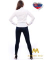 Fehér női ing virágos gallérral Slim-Fit VS-DK1611