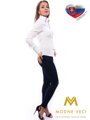 Fehér női ing virágos gallérral Slim-Fit VS-DK1611