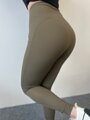 Bordázott női olívazöld leggings