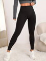 Női elasztikus leggings fekete színben