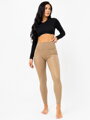  Világosbarna bőr női leggings