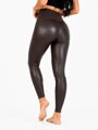 Stílusos barna bőr leggings nőknek