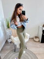 Női alakformáló khaki színű leggings