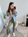 Női alakformáló khaki színű leggings