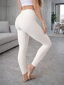 Női krémszínű PUSH-UP leggings