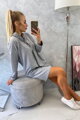 Hosszabb melegítő felső vagy ruha 0153 szürke színben