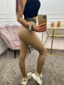 Bőr hatású női leggingsz TR1803 camel