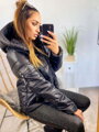Női téli kabát MFY 03-1 fekete