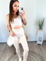 Trendi sportos szett  FITNESS bézs
