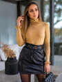 Elegáns női garbó camel színben