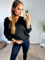 Oversizowy sweter z dzianiny w kolorze czarnym