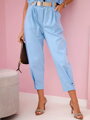 Dámsky elegantný komplet vesta a nohavice 7135 babyblue