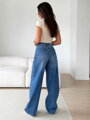 Dámske tmavomodré wide leg rifle 25MQ291 MSARA L-5XL