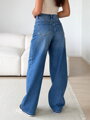 Dámske tmavomodré wide leg rifle 25MQ291 MSARA L-5XL
