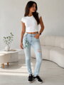 Dámske svetlomodré skinny rifle MSARA SZ2681-6