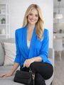 Női blézer kék színben